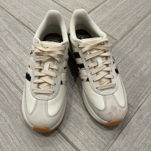 Adidas Women's Grand Court 3.0 White and Animal Print Sneakers - Picture 4 of 8